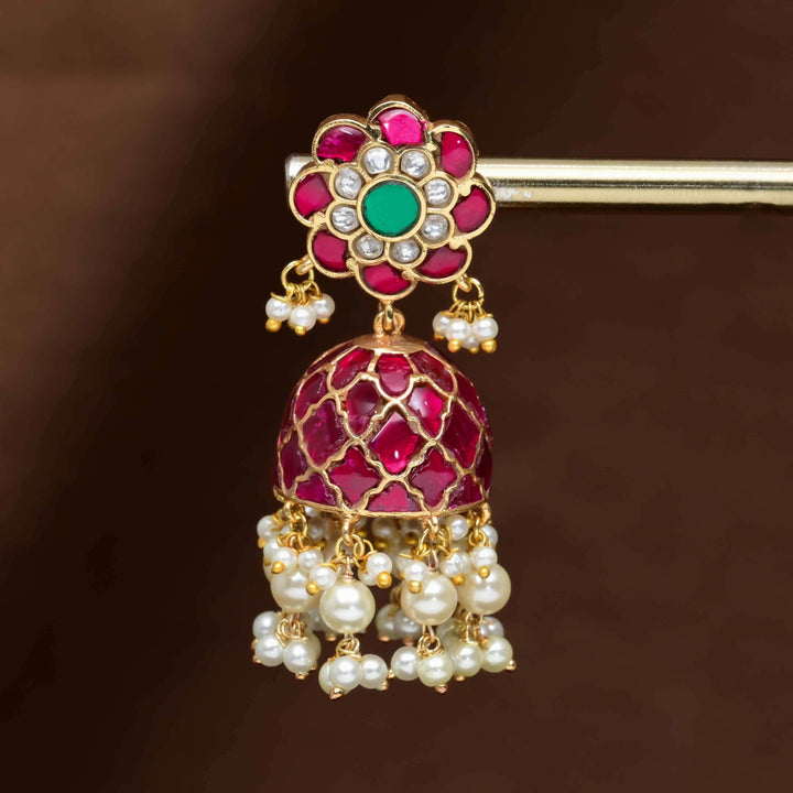 Kundan Jhumka Earrings