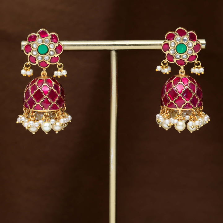 Kundan Jhumka Earrings