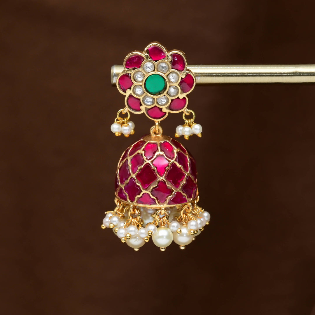 Kundan Jhumka Earrings