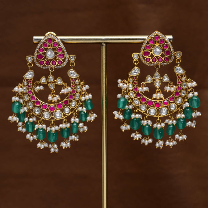 Kundan Chandbali Earrings