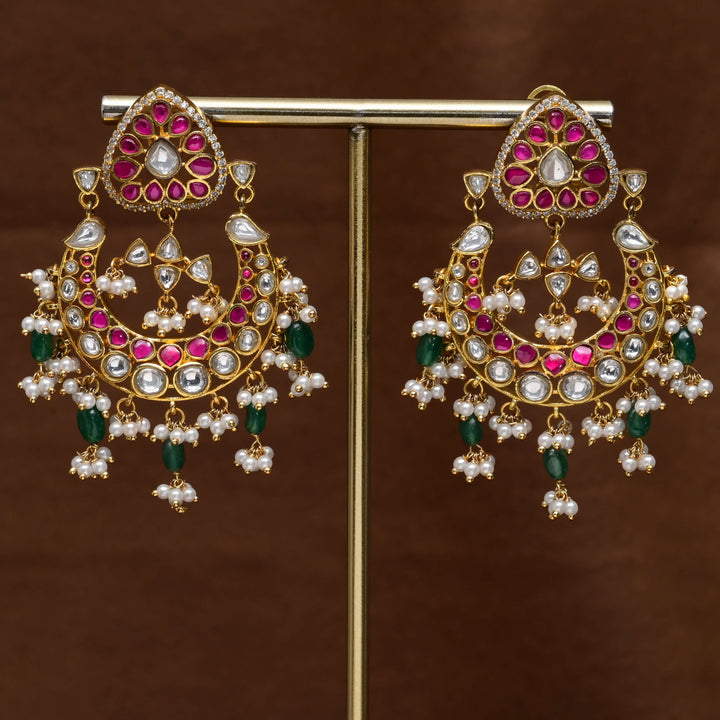 Kundan Chandbali Earrings
