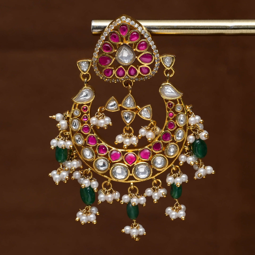 Kundan Chandbali Earrings