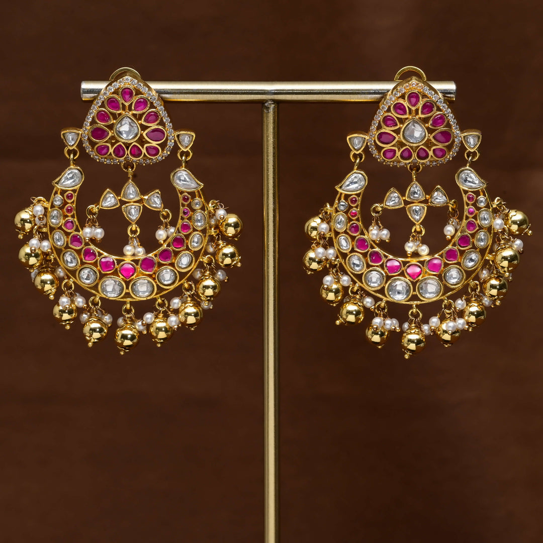 Kundan Chandbali Earrings
