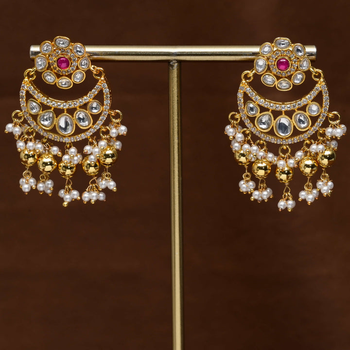 Kundan Chandbali Earrings