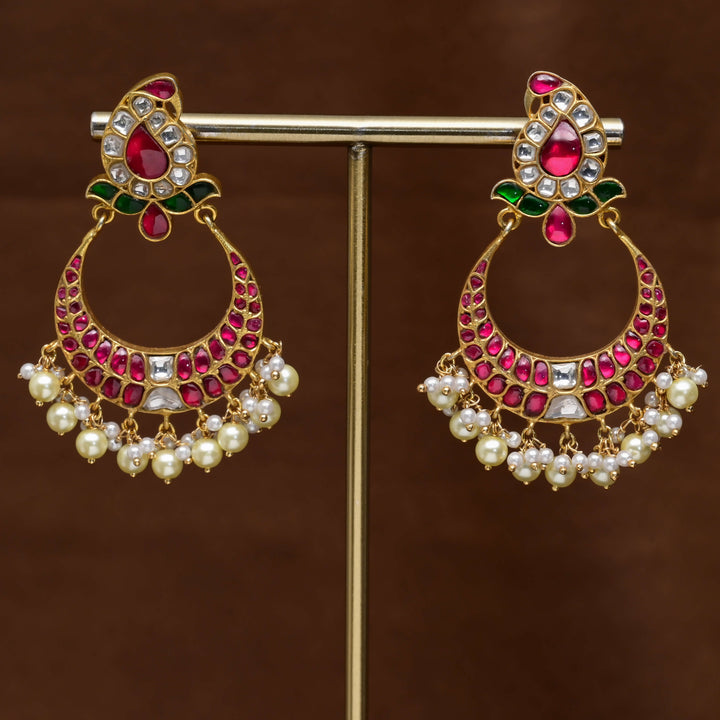 Kundan Chandbali Earrings
