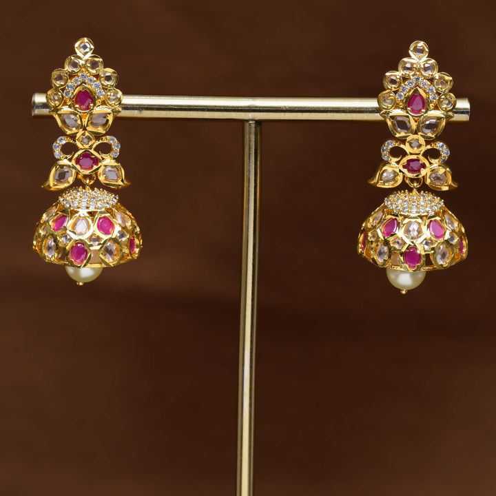 Uncut Polki Jhumka Earrings