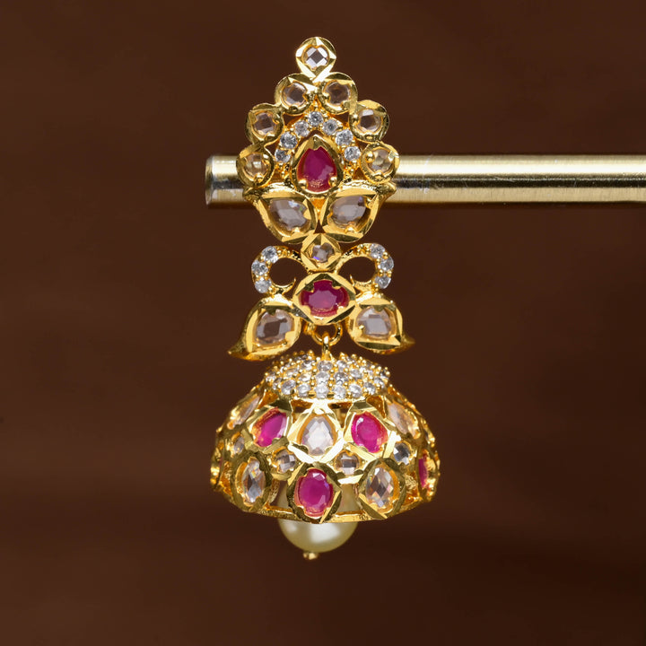 Uncut Polki Jhumka Earrings