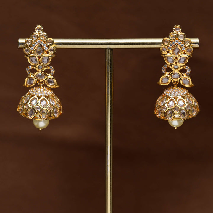 Uncut Polki Jhumka Earrings