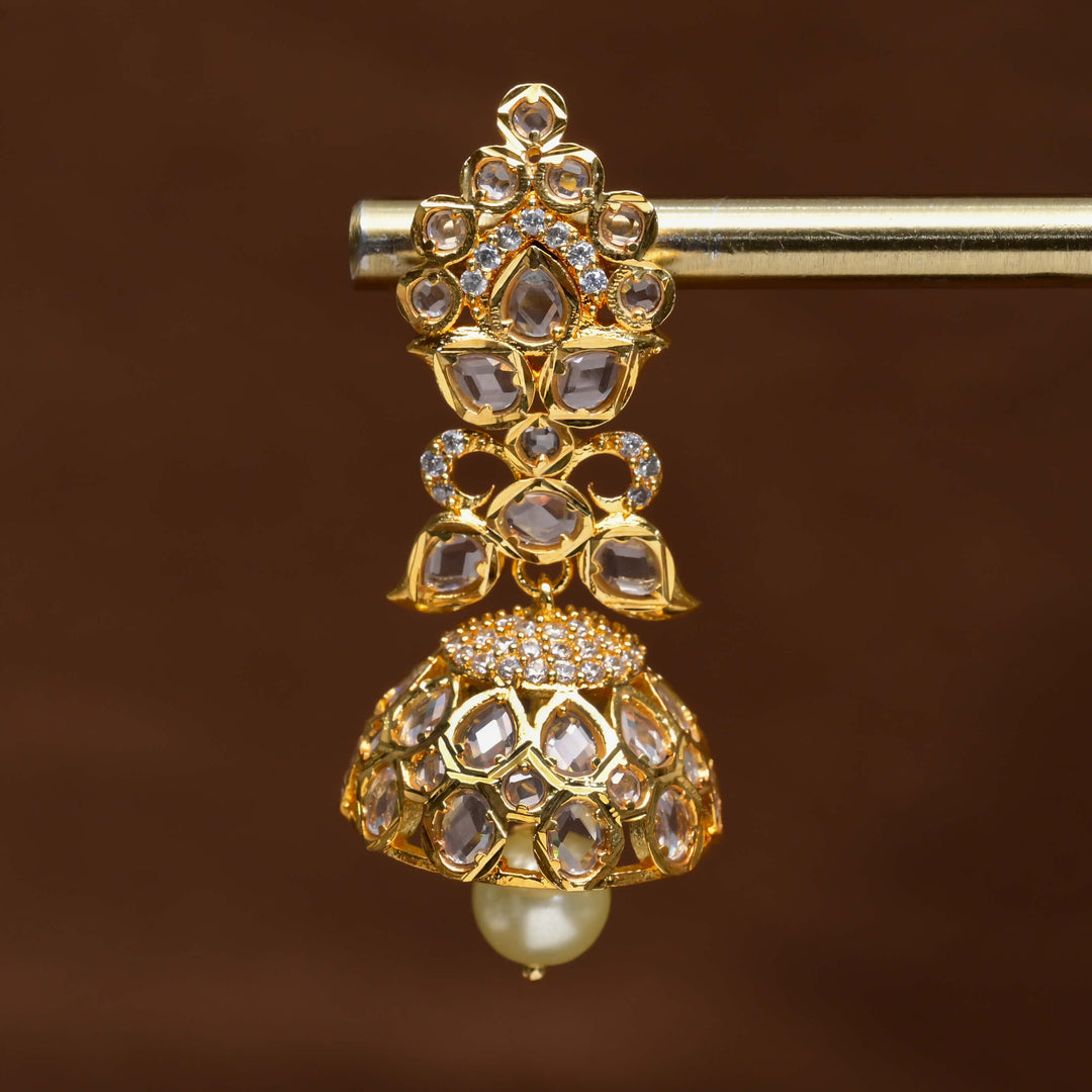 Uncut Polki Jhumka Earrings