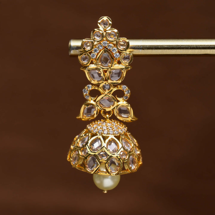 Uncut Polki Jhumka Earrings