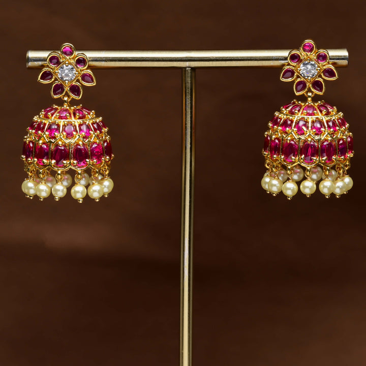Uncut Polki Jhumka Earrings