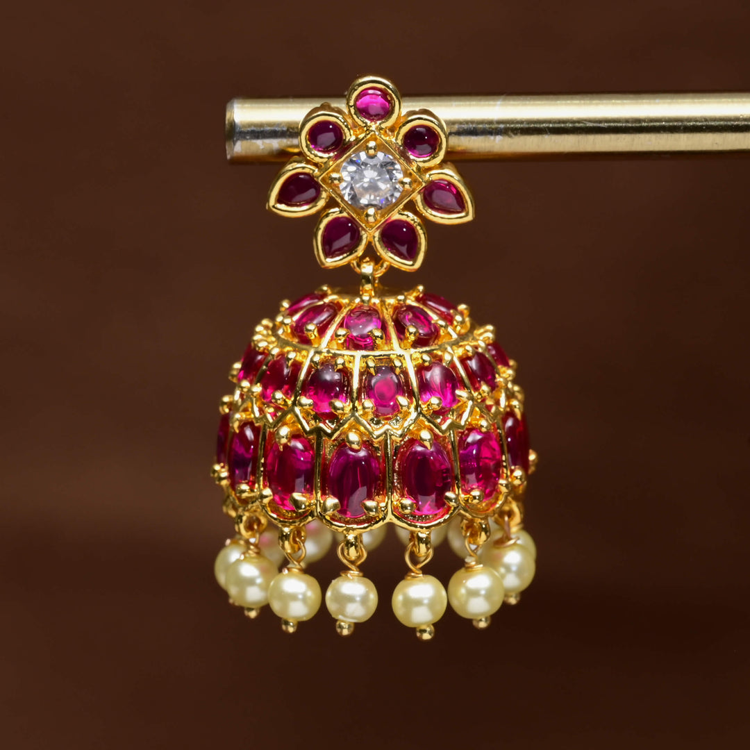 Uncut Polki Jhumka Earrings