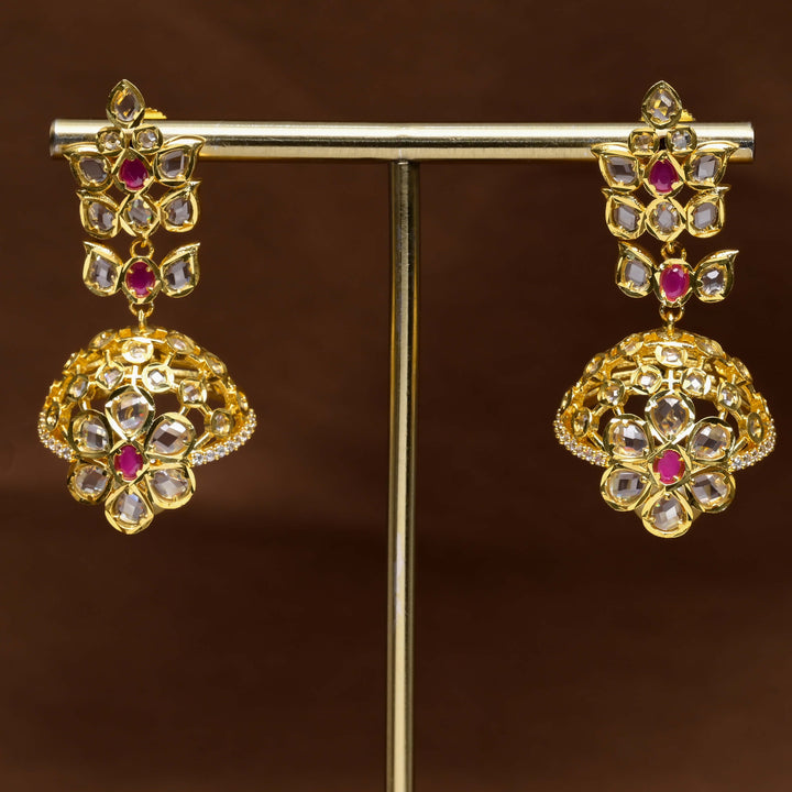 Uncut Polki Jhumka Earrings
