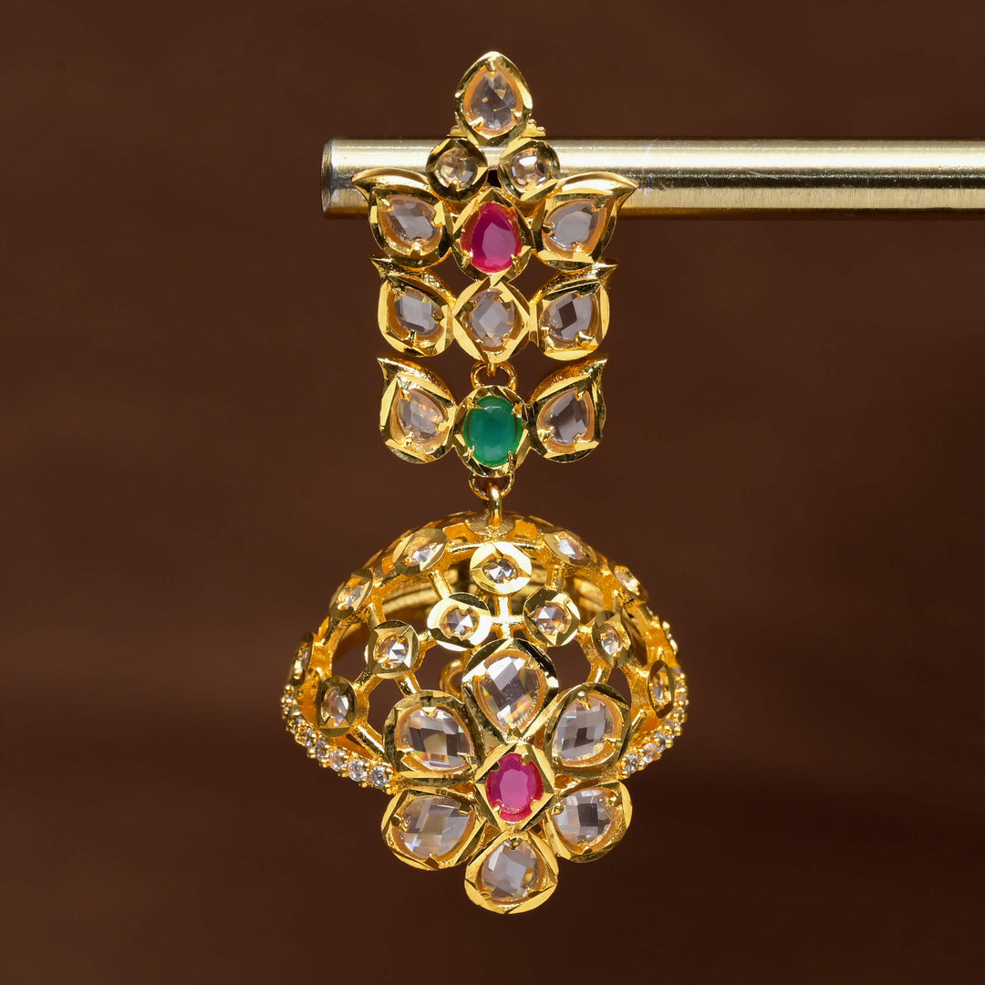 Uncut Polki Jhumka Earrings
