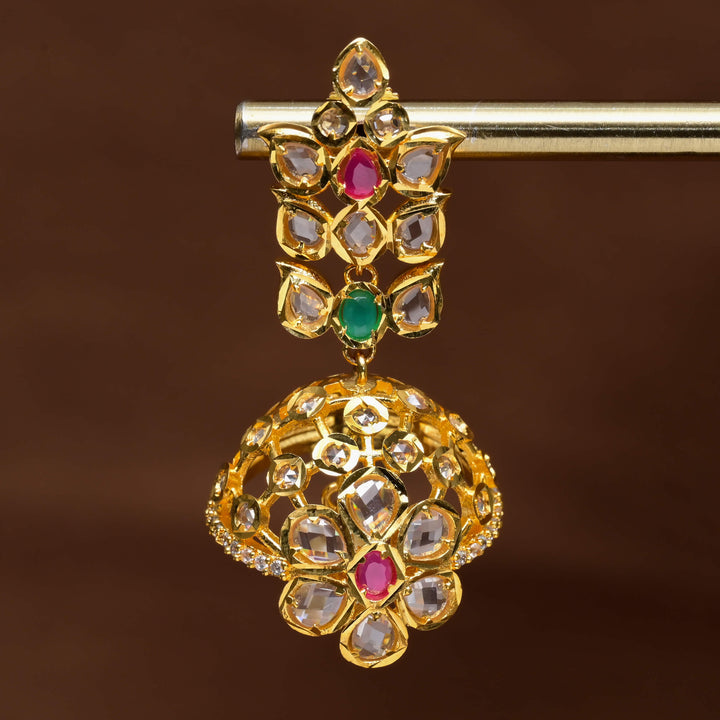 Uncut Polki Jhumka Earrings