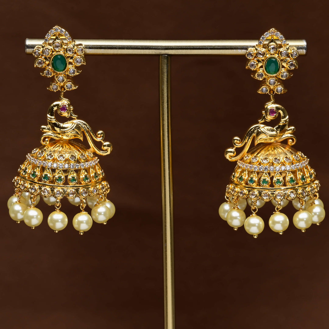 Uncut Polki Jhumka Earrings