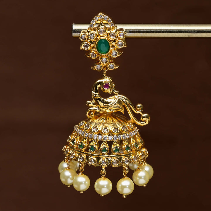 Uncut Polki Jhumka Earrings