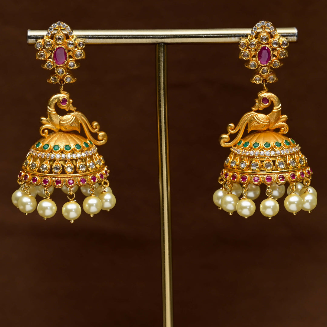 Uncut Polki Jhumka Earrings