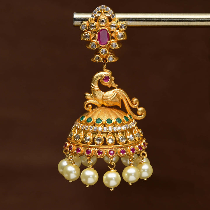 Uncut Polki Jhumka Earrings