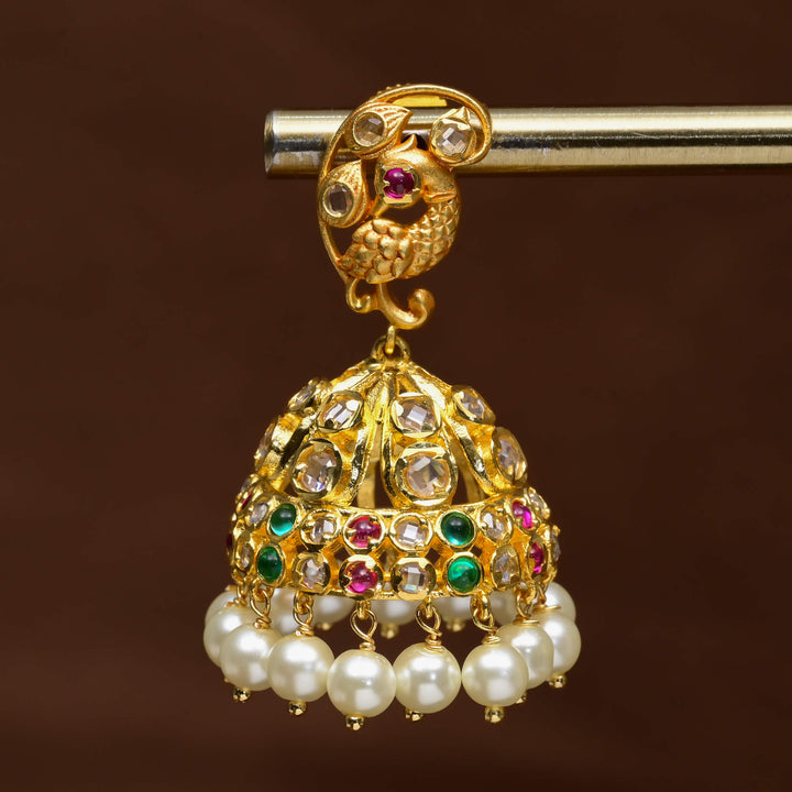 Uncut Polki Jhumka Earrings
