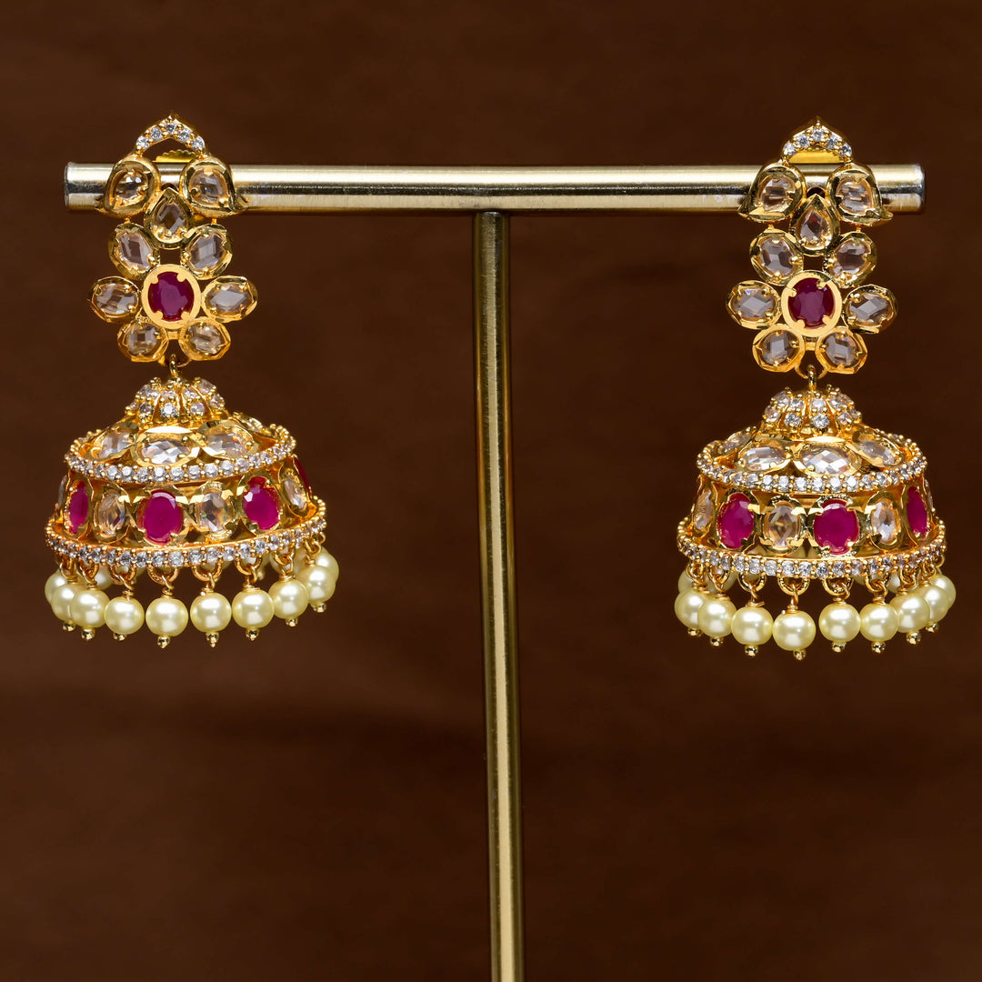 Uncut Polki Jhumka Earrings