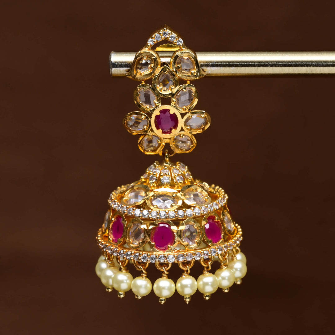 Uncut Polki Jhumka Earrings