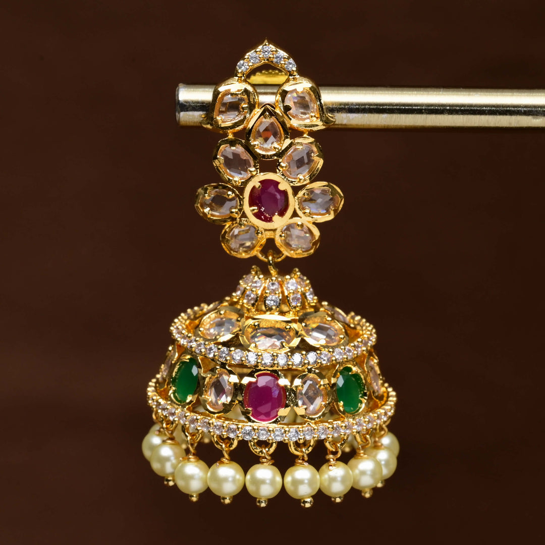 Uncut Polki Jhumka Earrings