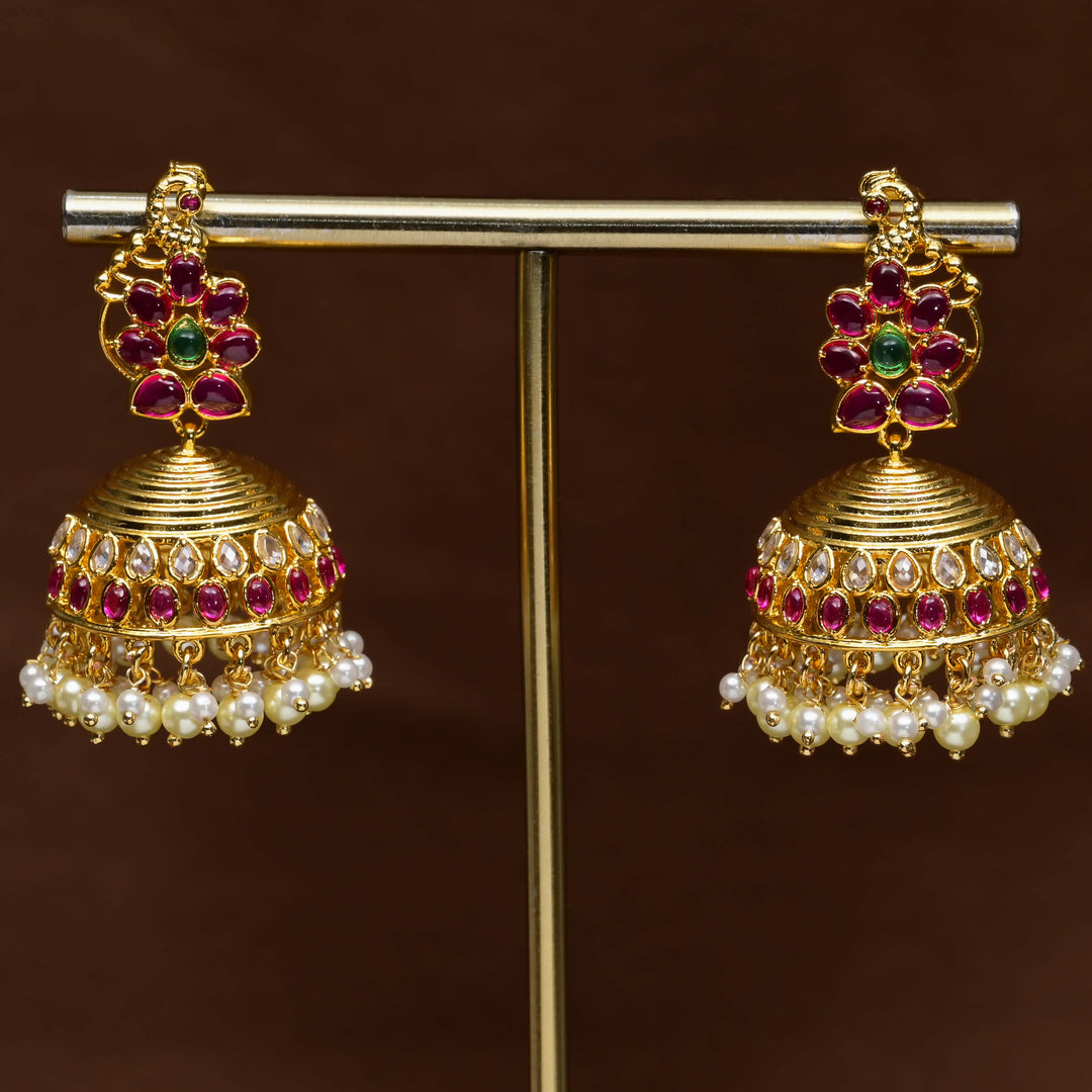 Uncut Polki Jhumka Earrings