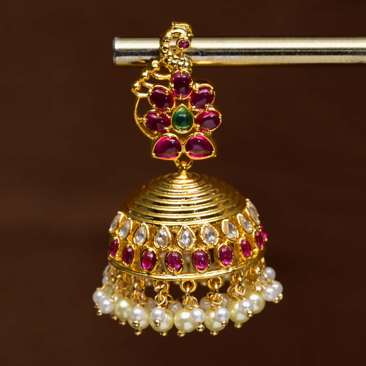 Uncut Polki Jhumka Earrings