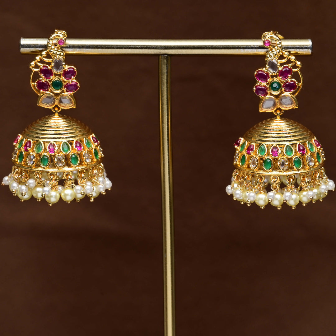 Uncut Polki Jhumka Earrings