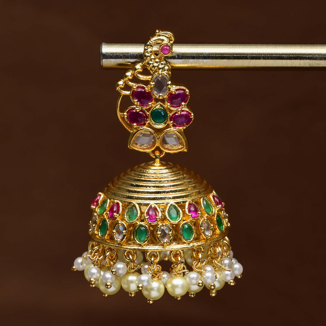 Uncut Polki Jhumka Earrings