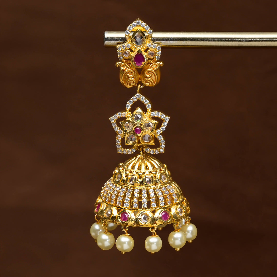 Uncut Polki Jhumka Earrings
