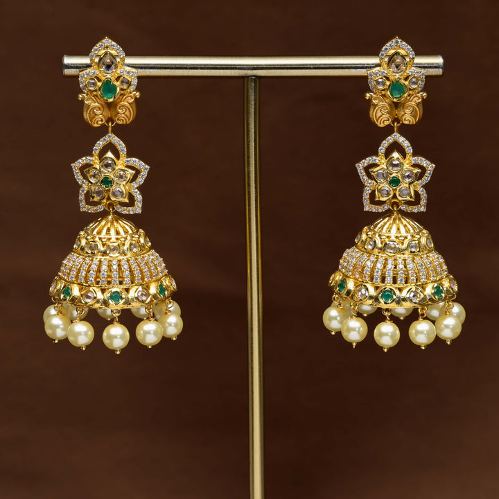 Uncut Polki Jhumka Earrings
