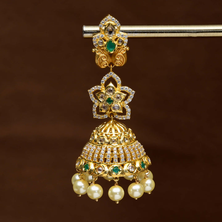 Uncut Polki Jhumka Earrings