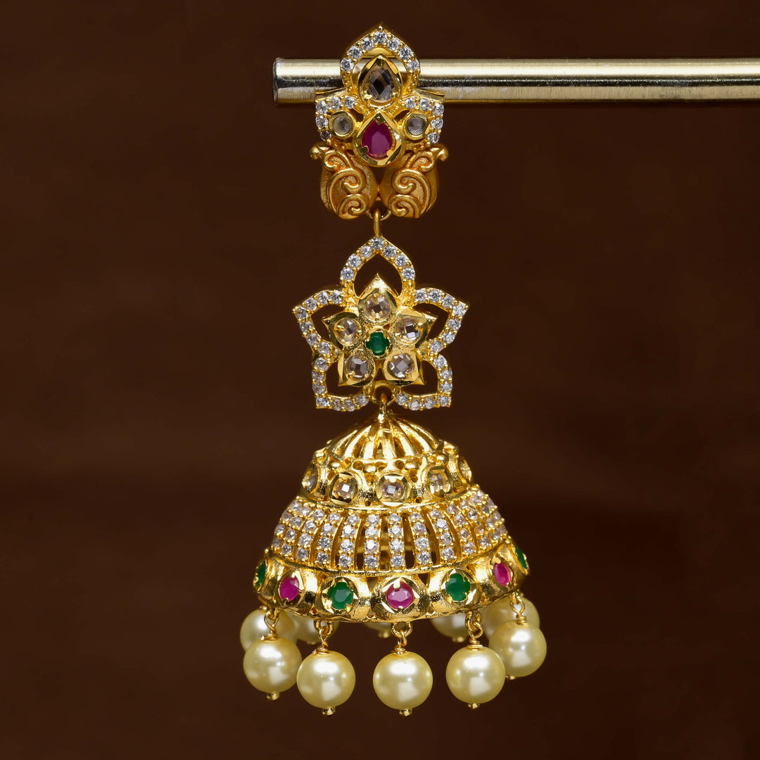 Uncut Polki Jhumka Earrings