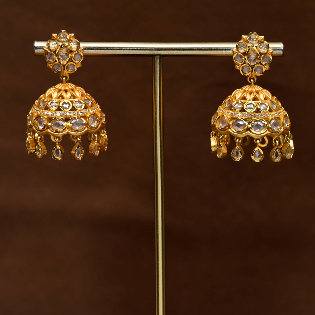 Uncut Polki Jhumka Earrings