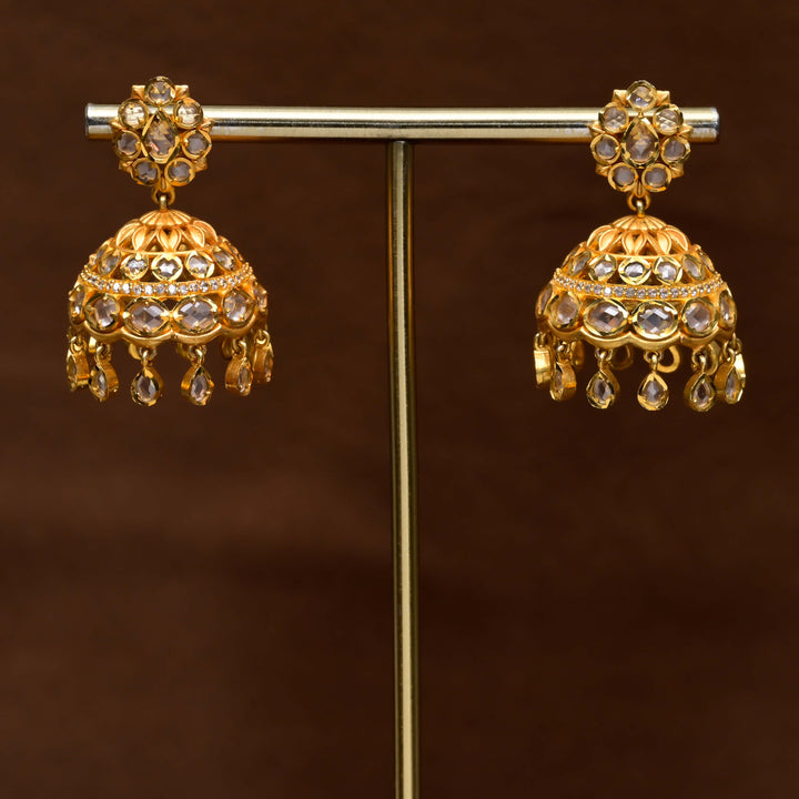 Uncut Polki Jhumka Earrings