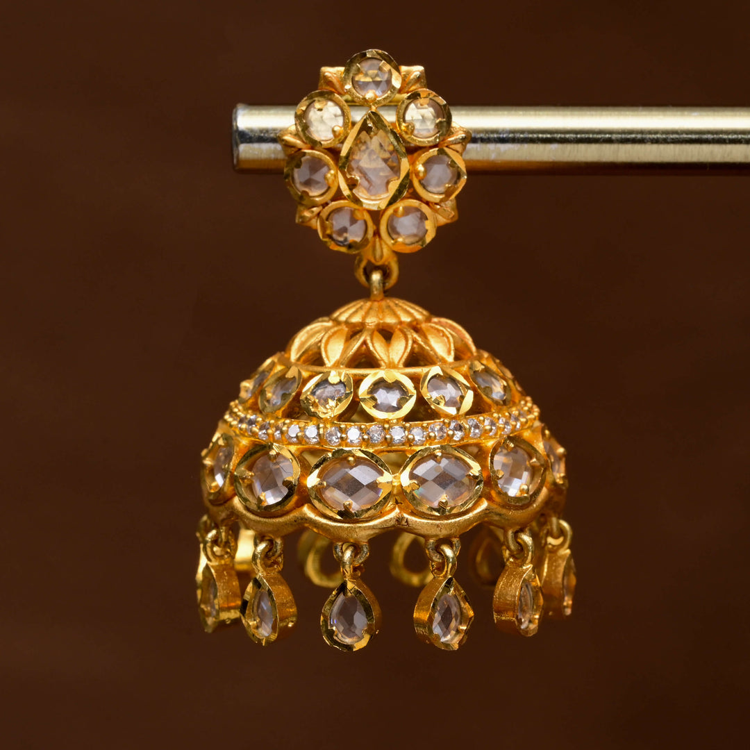 Uncut Polki Jhumka Earrings
