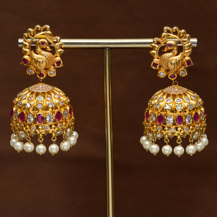 Uncut Polki Jhumka Earrings