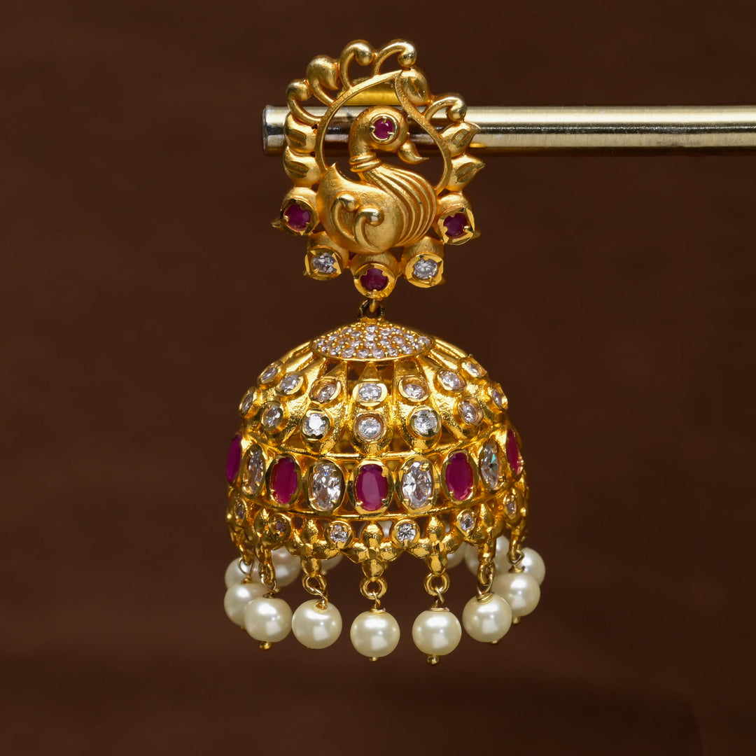 Uncut Polki Jhumka Earrings