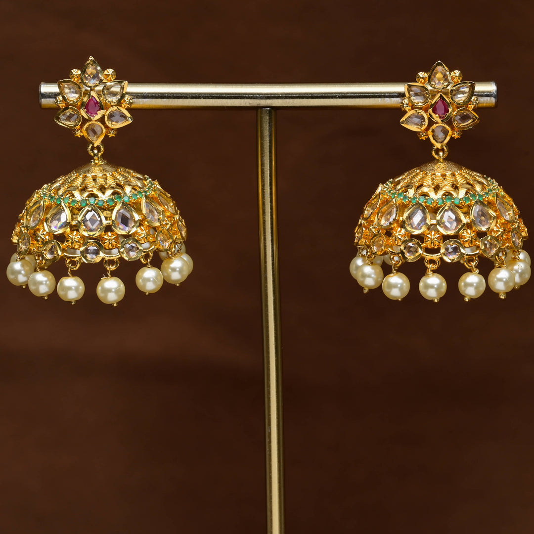 Uncut Polki Jhumka Earrings