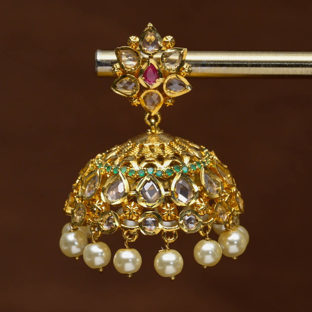 Uncut Polki Jhumka Earrings