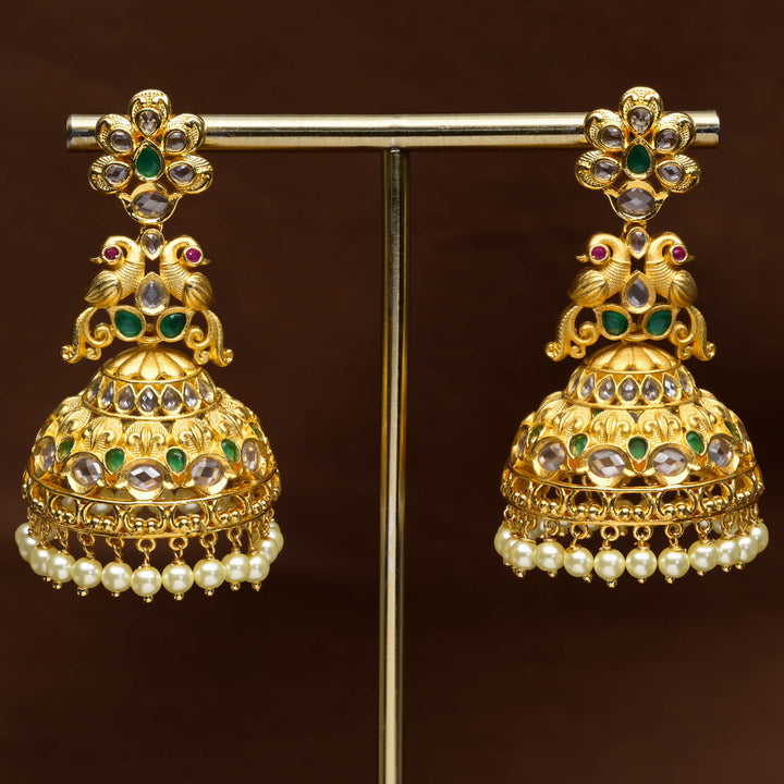 Uncut Polki Jhumka Earrings