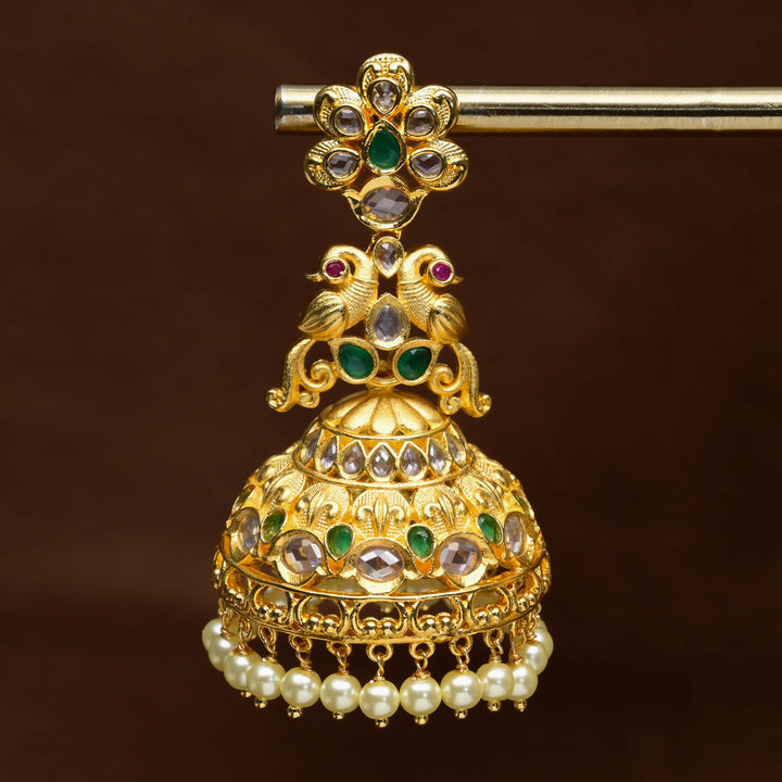 Uncut Polki Jhumka Earrings