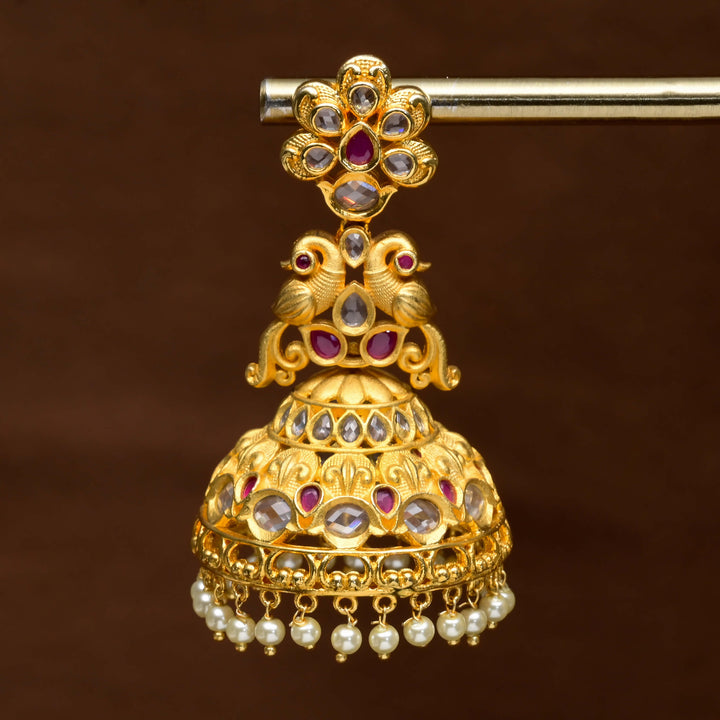 Uncut Polki Jhumka Earrings