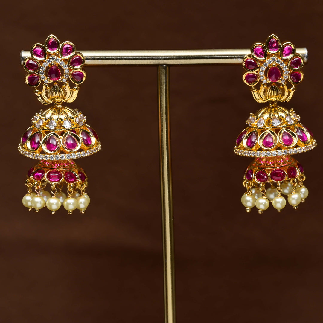 Temple Jhumka Earrings