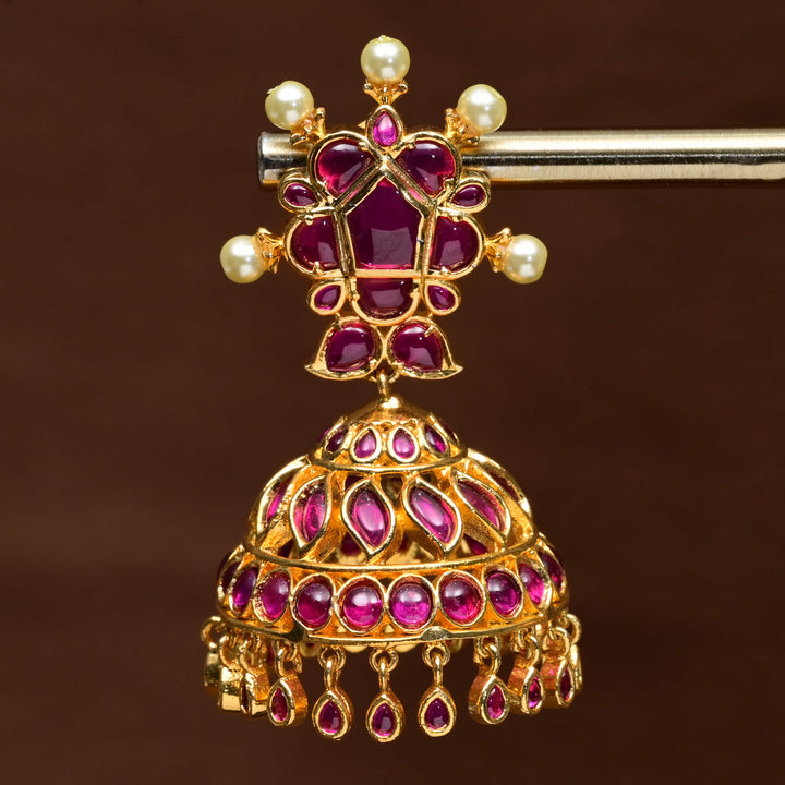 Temple Jhumka Earrings