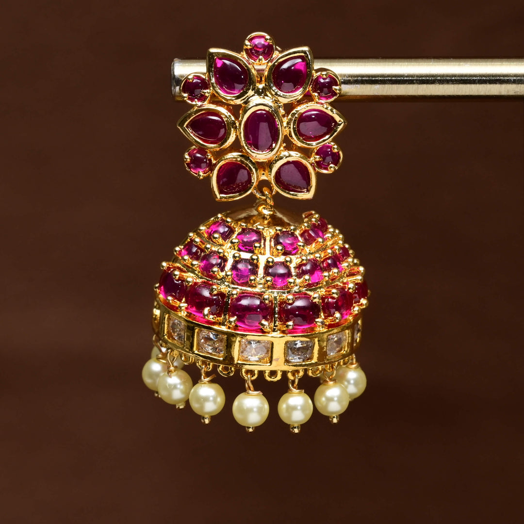 Temple Jhumka Earrings