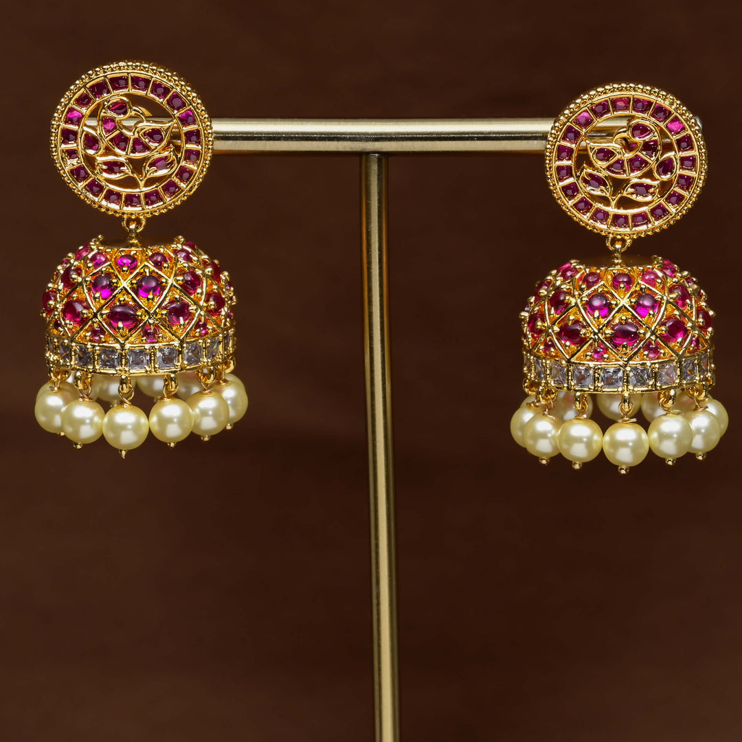 Temple Jhumka Earrings