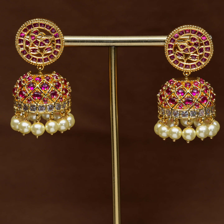 Temple Jhumka Earrings